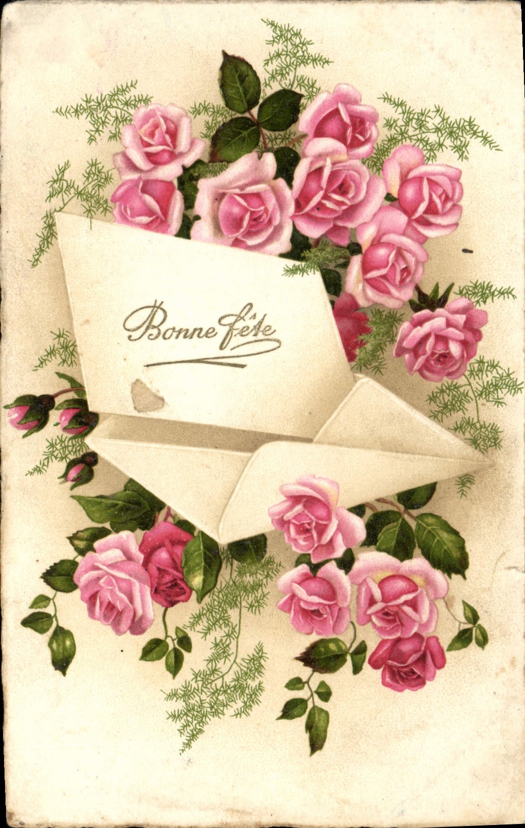 CPA Bonne Fete Fleurs