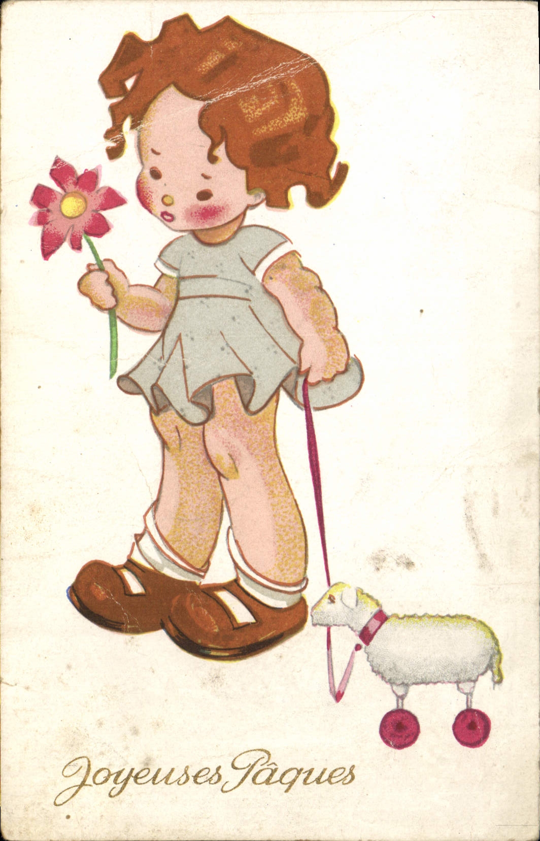 CPA Joyeuses Paques Enfant