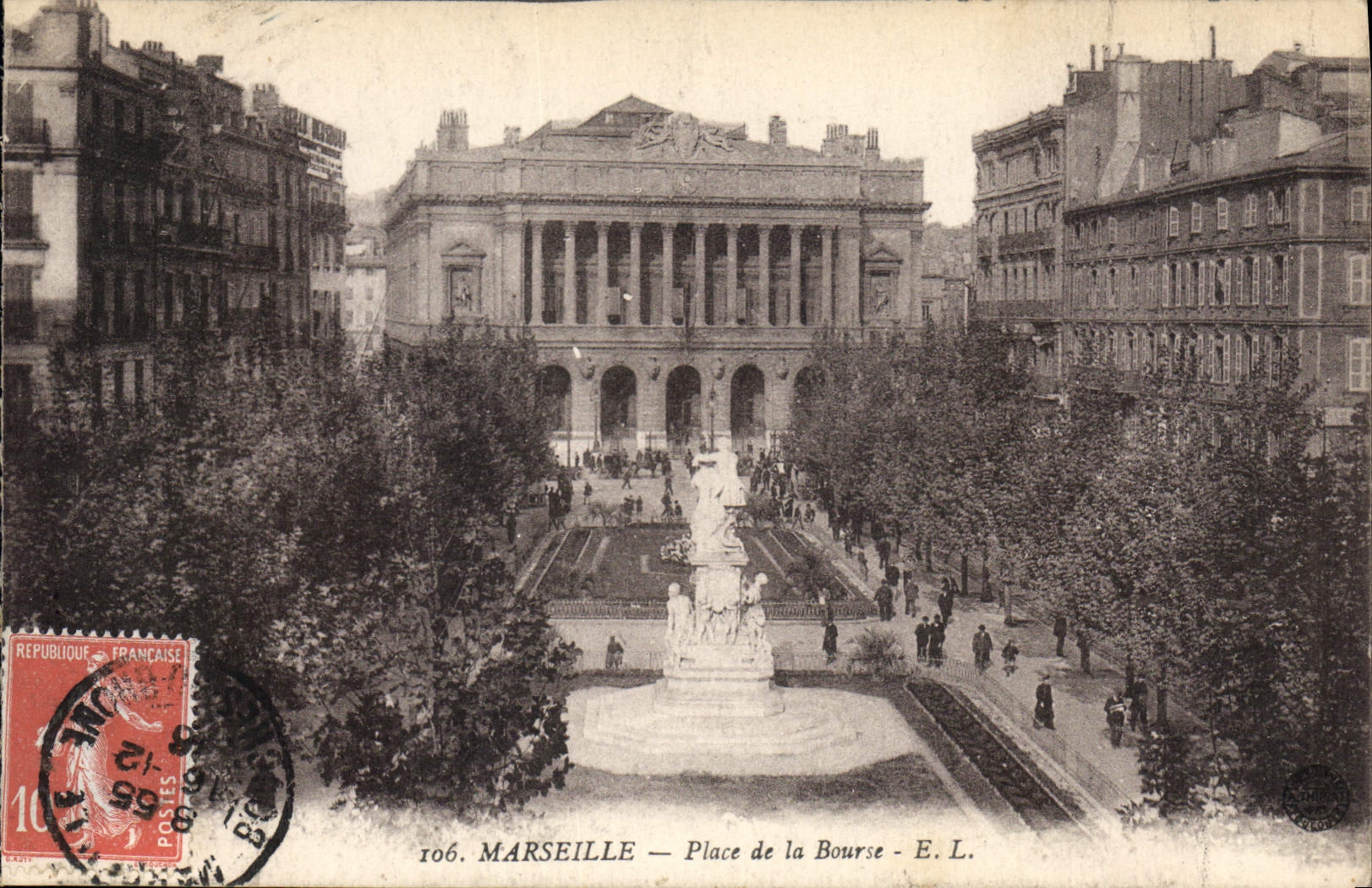 CPA Marseille Place de la Bourse 