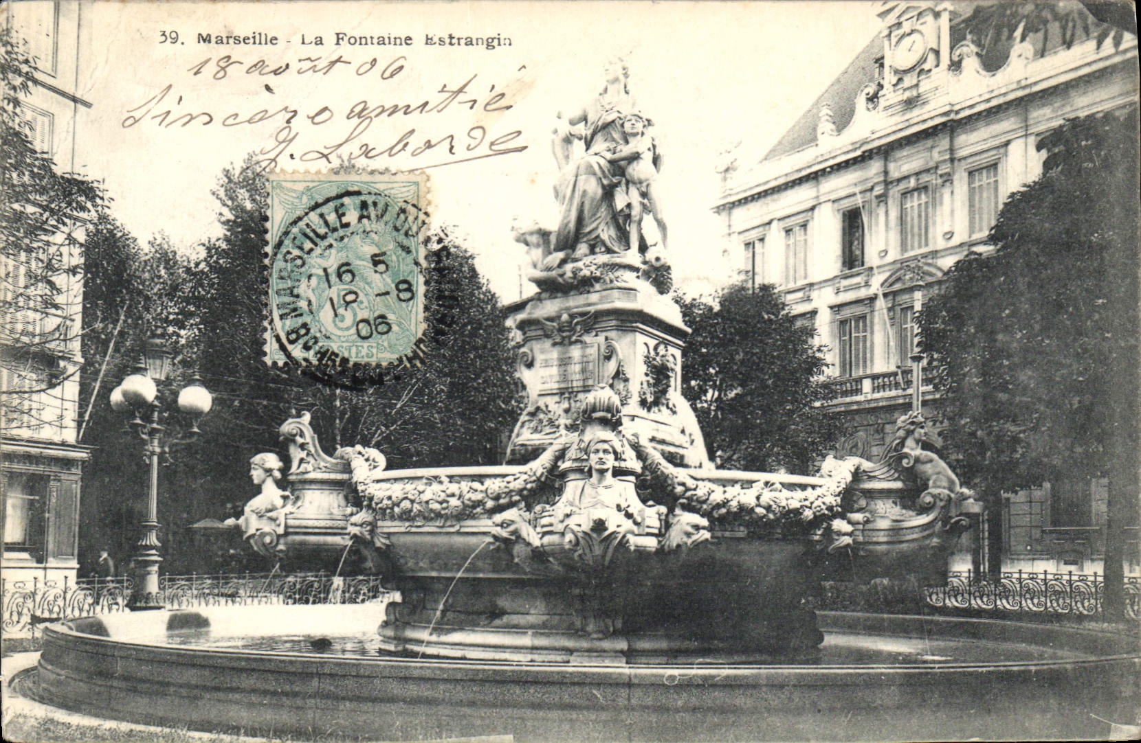 CPA Marseille La Fontaine Estrangin 