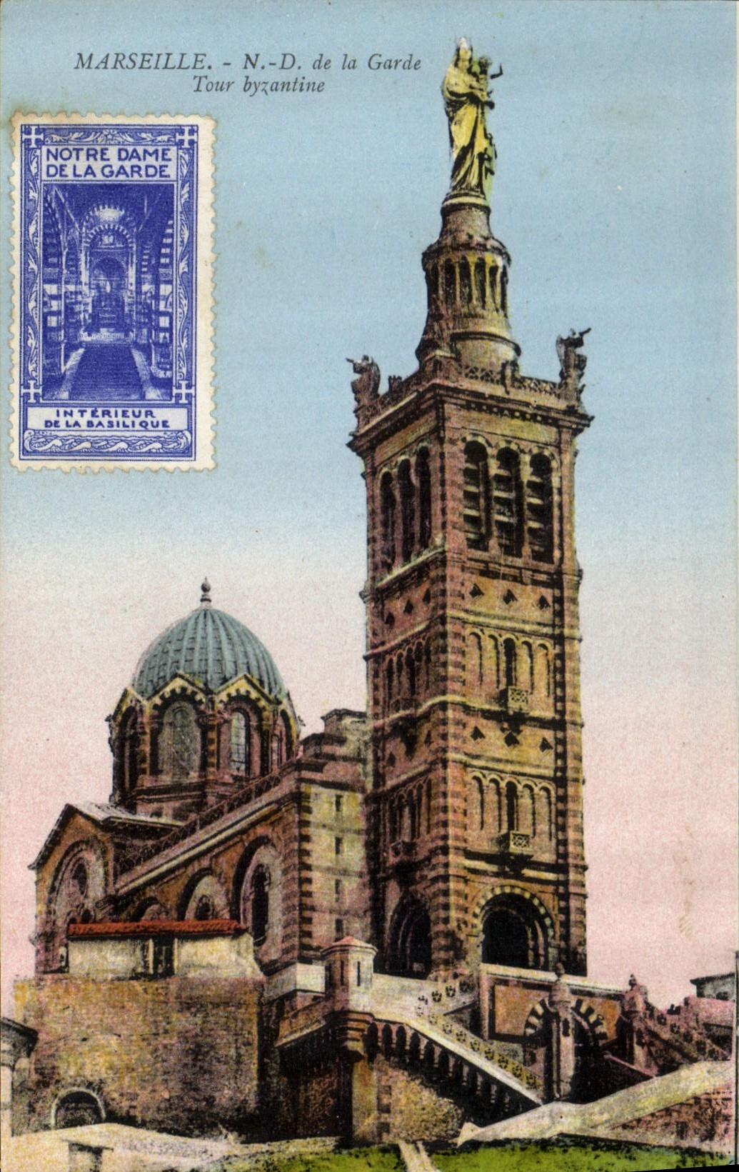 CPA Marseille ND de la Garde Tour byzantine 