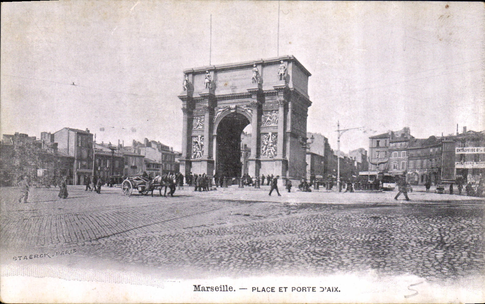 CPA Marseille Place et Porte d'Aix 