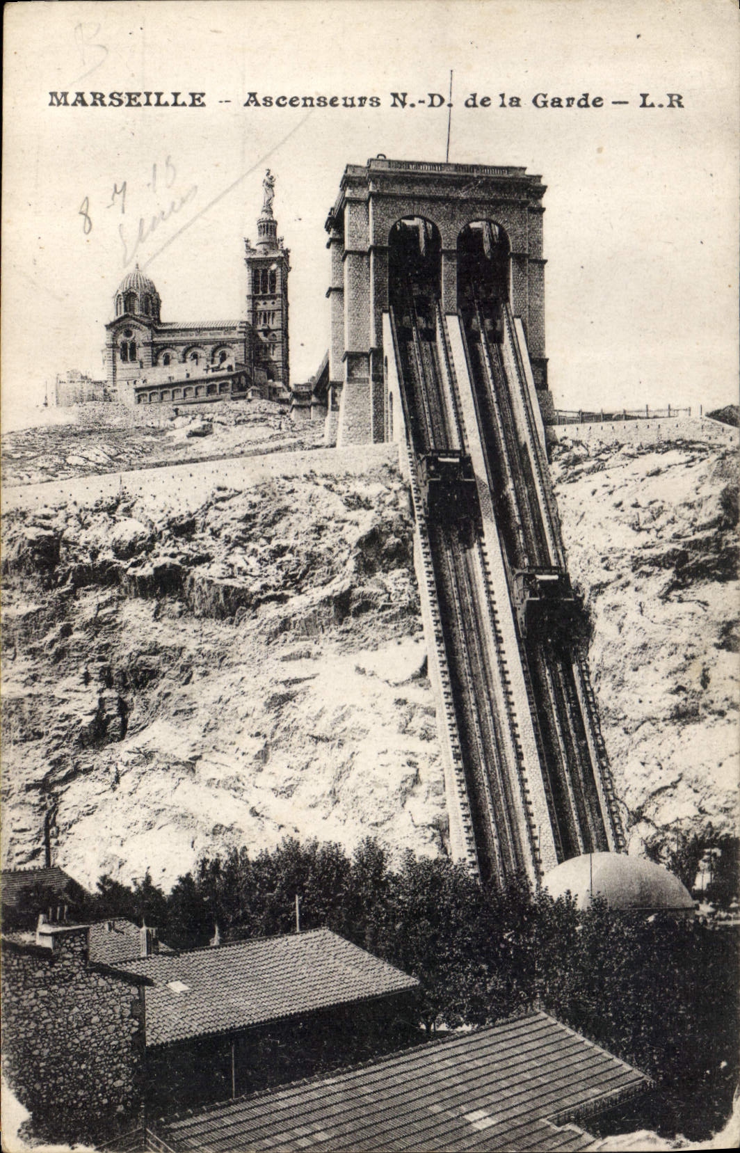 CPA Marseille Ascenseurs Notre Dame de la Garde 