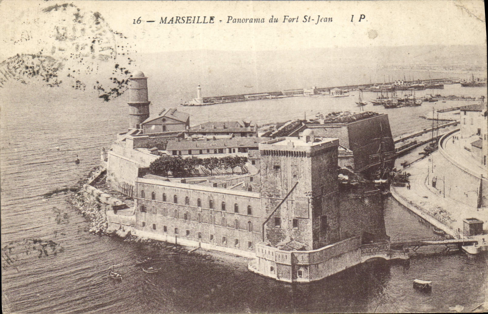 CPA Marseille Panorama du Fort St Jean 