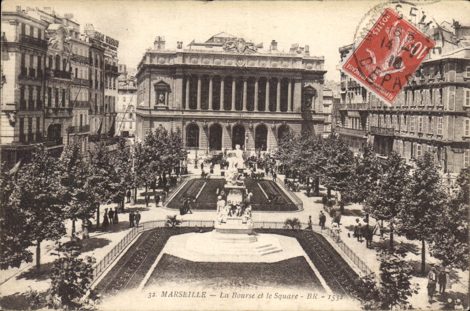 CPA Marseille La Bourse et le Square 