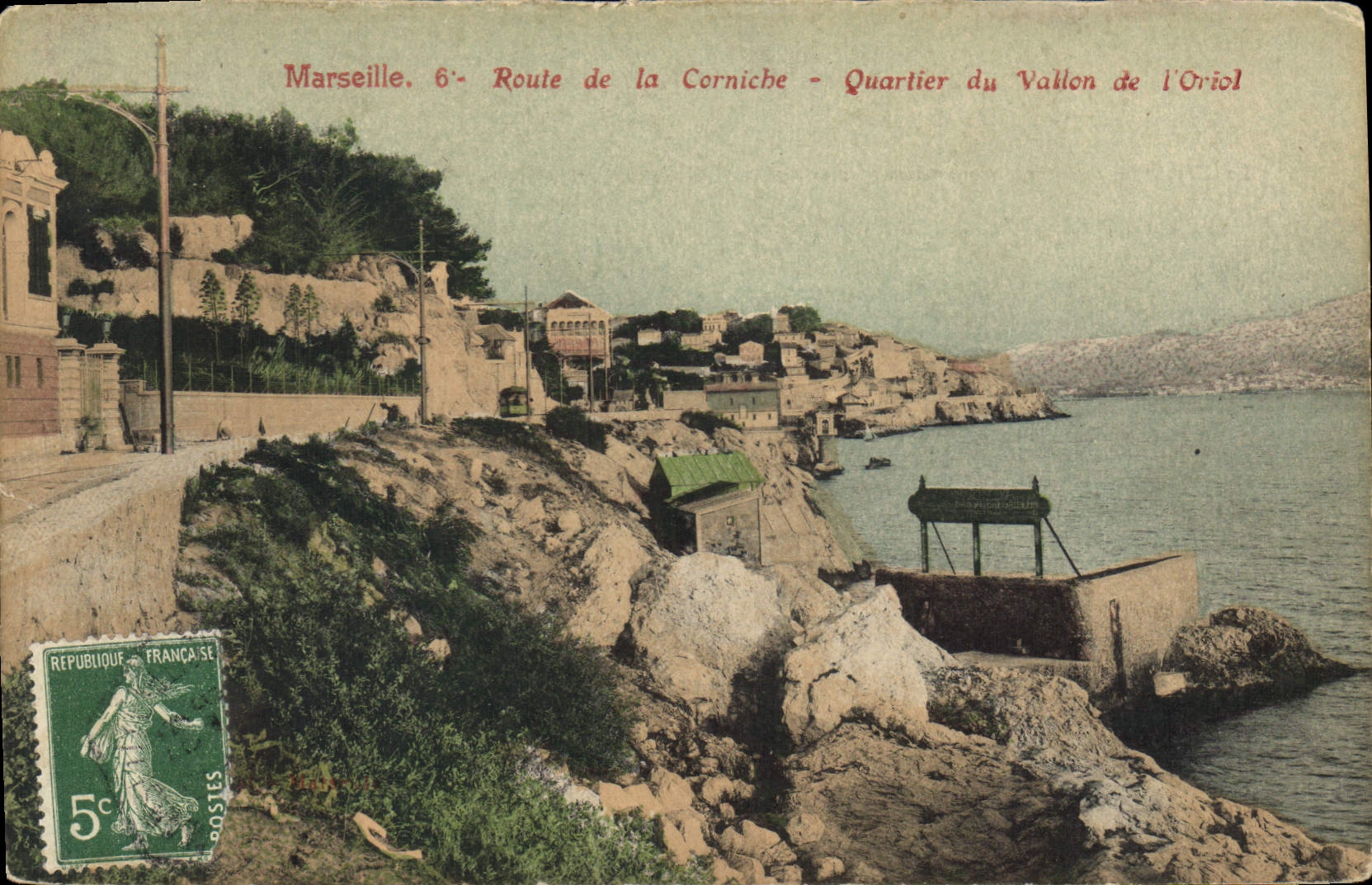 CPA Marseille Route de la Corniche Quartier du Vallon de l'Oriol 