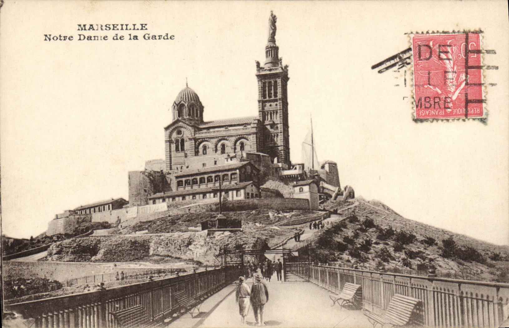 CPA Marseille Notre Dame de la Garde Avion Aviation
