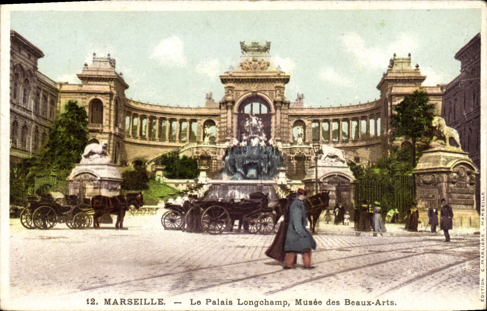 CPA Marseille Le Palais Longchamp Musee des Beaux Arts