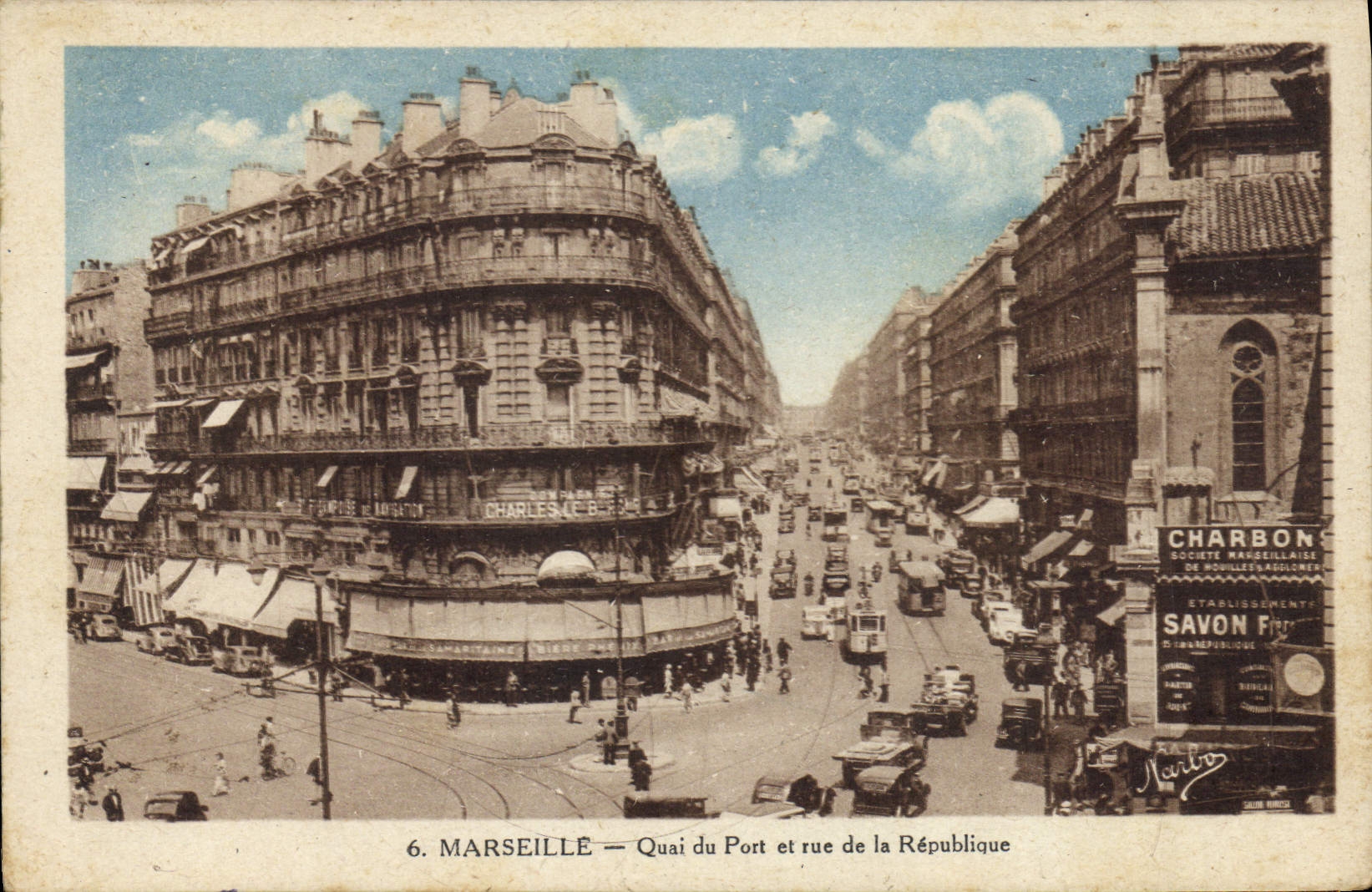 CPA Marseille Quai du Port et rue de la Republique 