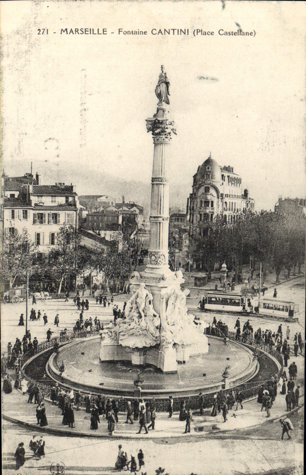 CPA Marseille Fontaine Cantini Place Castellane