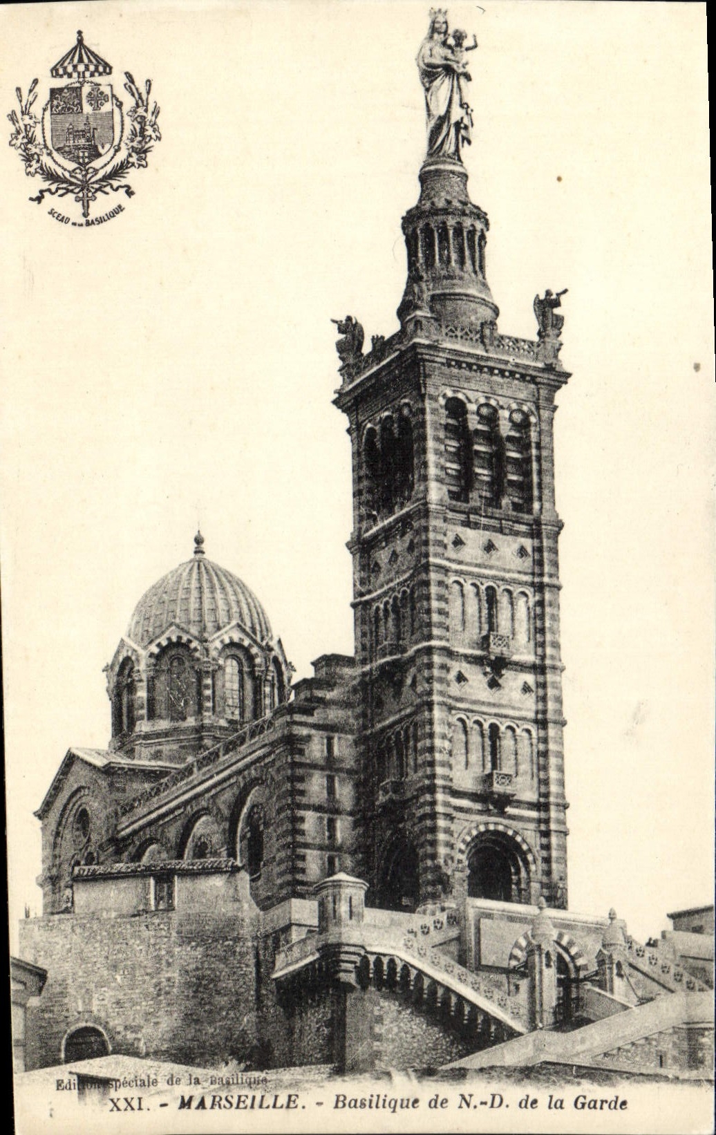 CPA Marseille Basilique de Notre Dame de la Garde 
