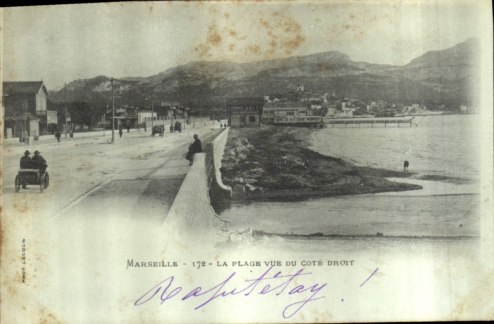 CPA Marseille La Plague vue du Cote Droit 