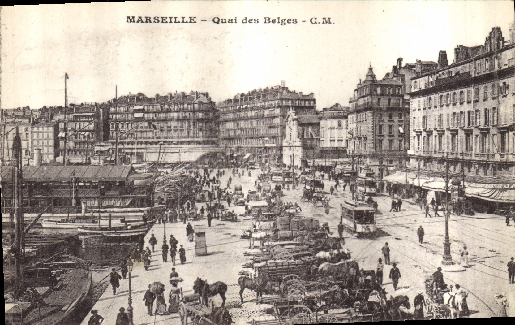 CPA Marseille Quai des Belges 