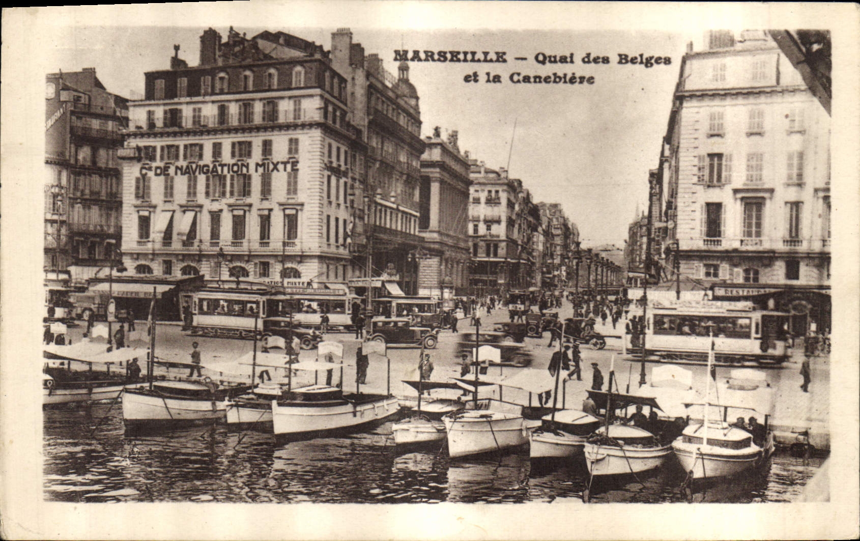 CPA Marseille Quai des Belges et la Canebiere 