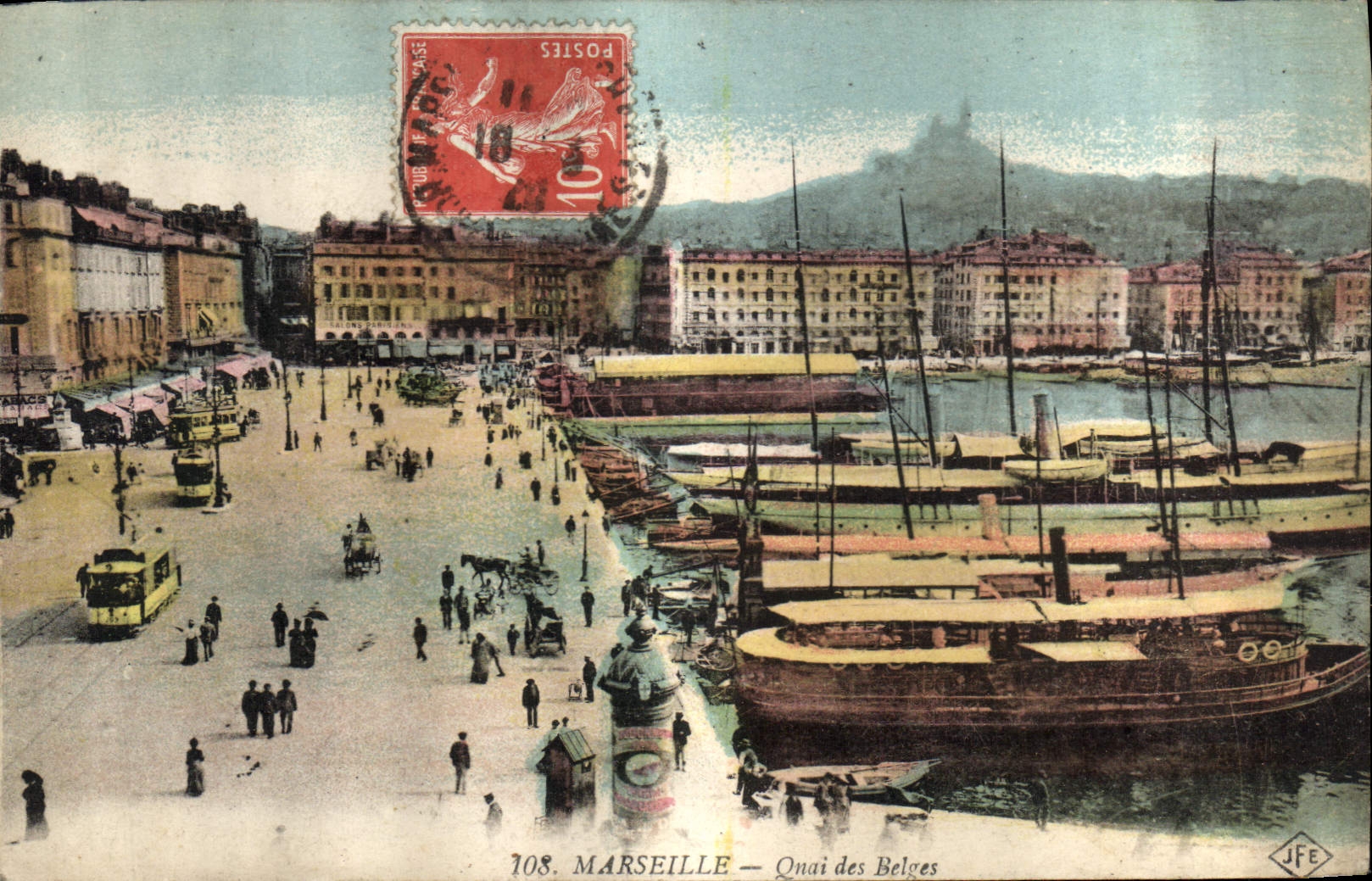 CPA Marseille Quai des Belges Bateaux