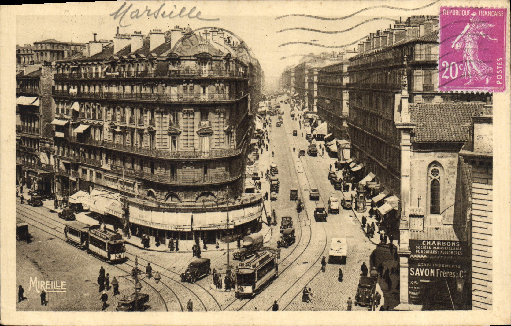 CPA Marseille Quai du Port et Rue de la Republique