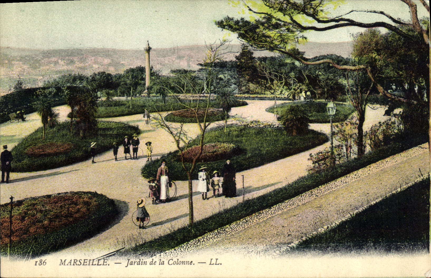 CPA Marseille Jardin de la Colonne 