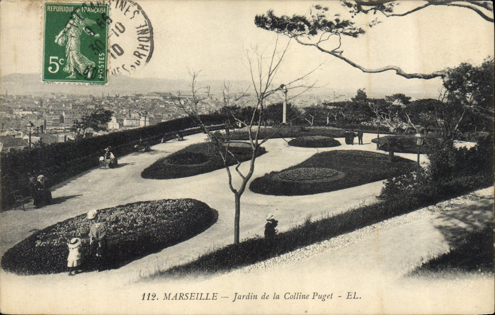 CPA Marseille Jardin de la Colline Puget
