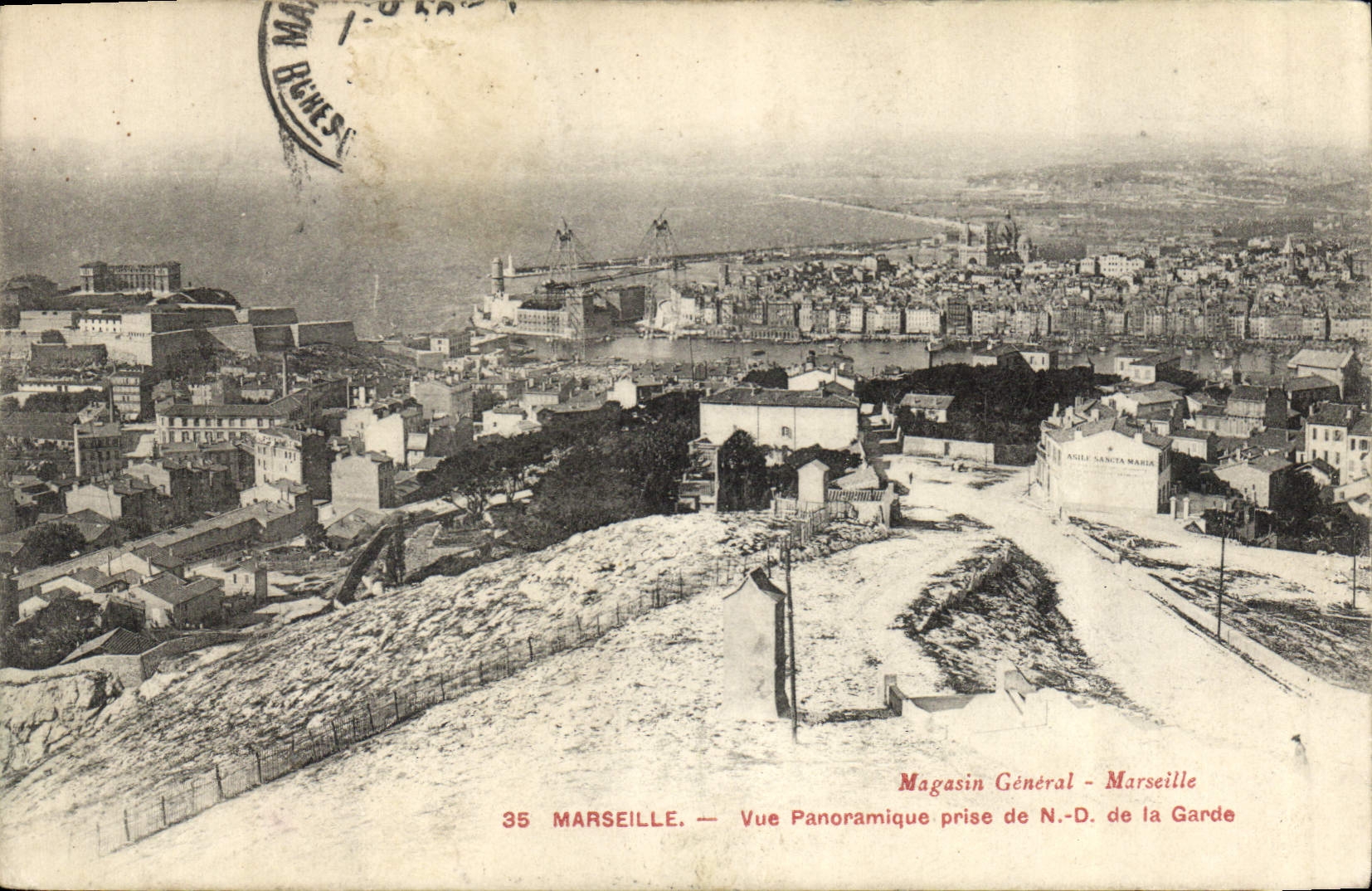 CPA Marseille Vue Panoramique prise de Notre Dame de la Garde 