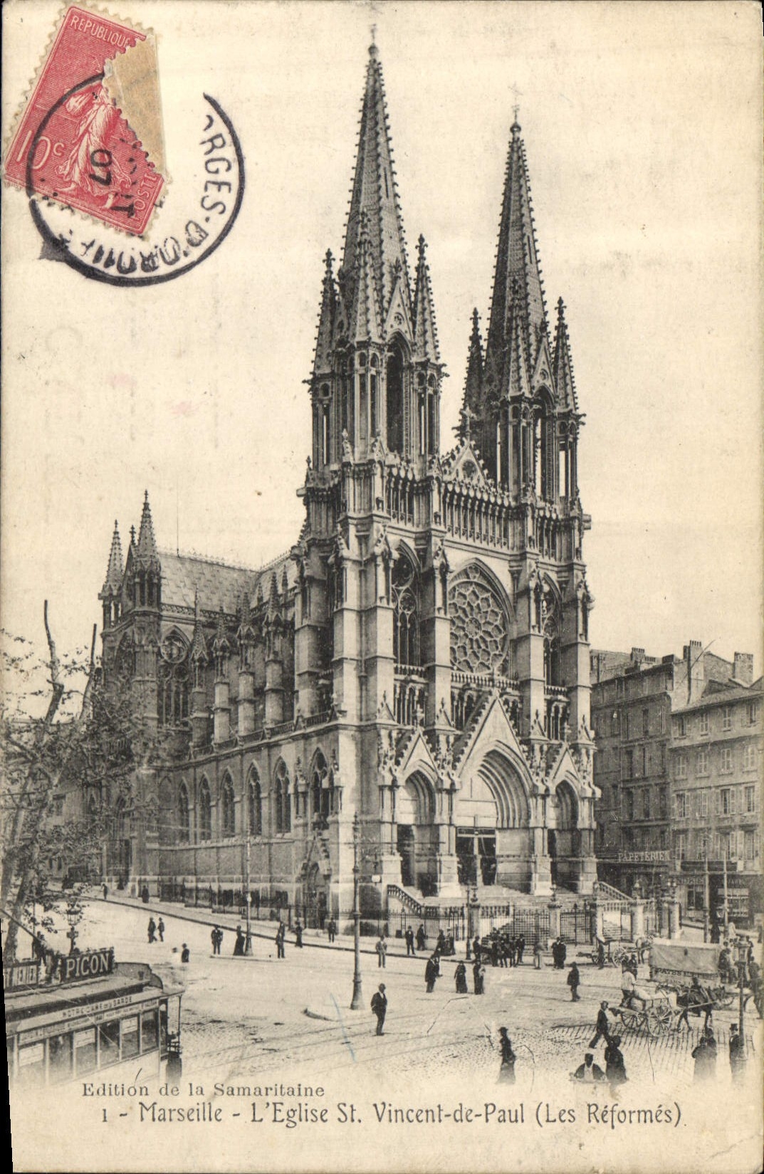 CPA Marseille L'Eglise St Vincent de Paul Les Reformes