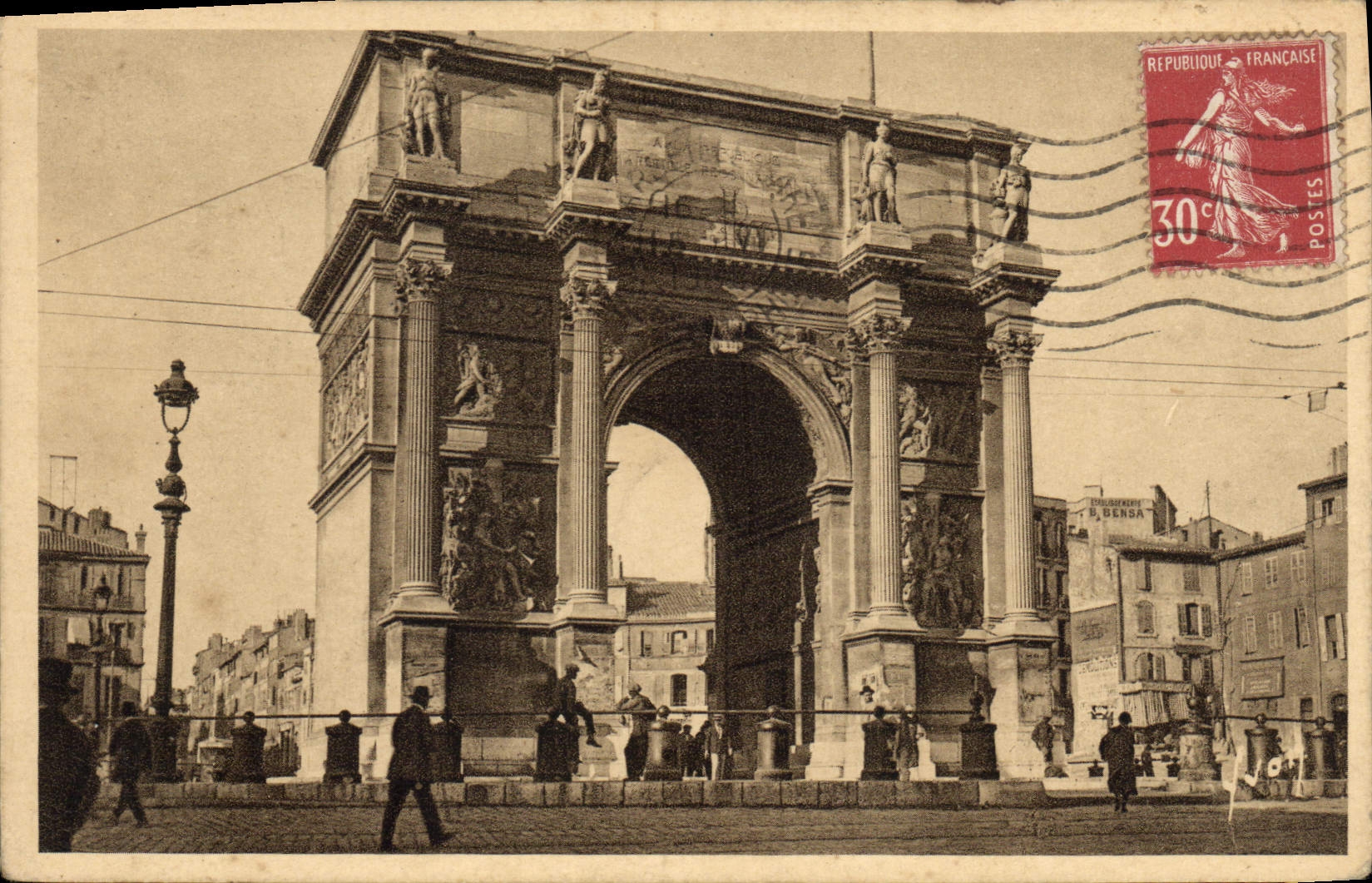 CPA Marseille Bouches du Rhone La Porte d'Aix 
