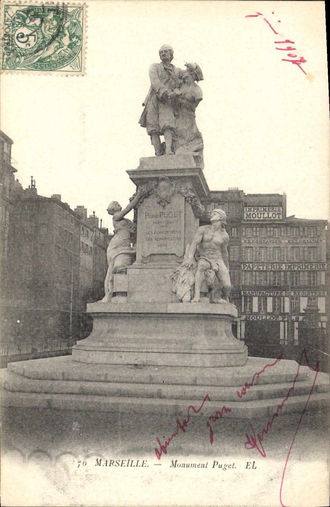 CPA Marseille Monument Puget 