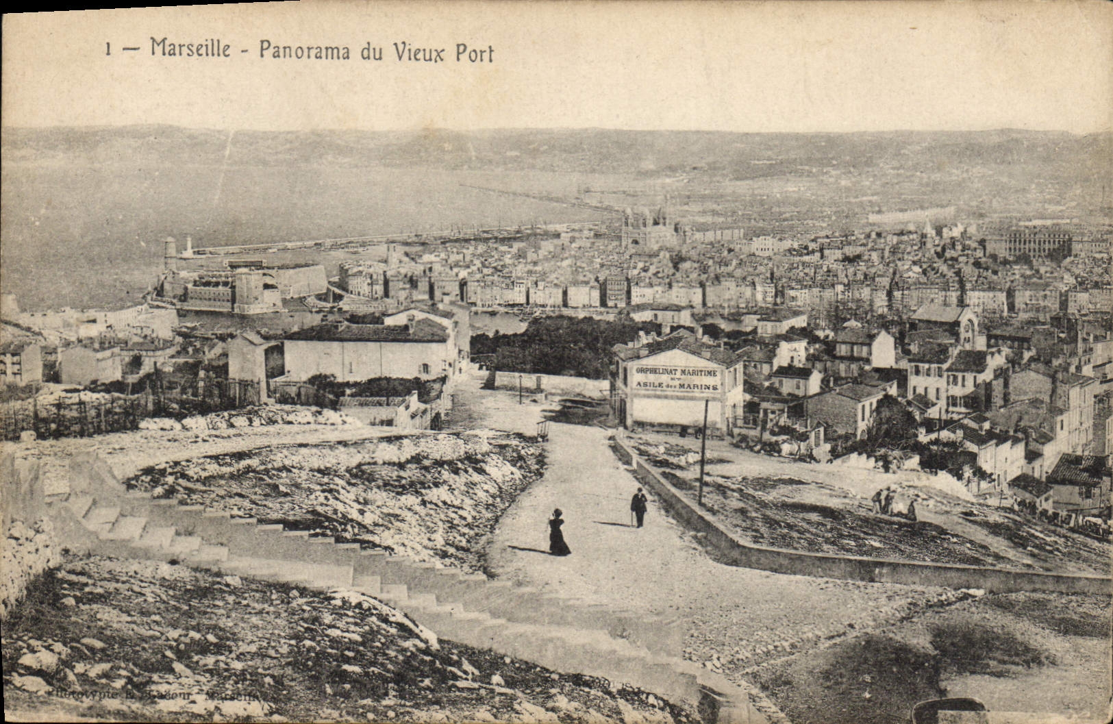 CPA Marseille Panorama du Vieux Port