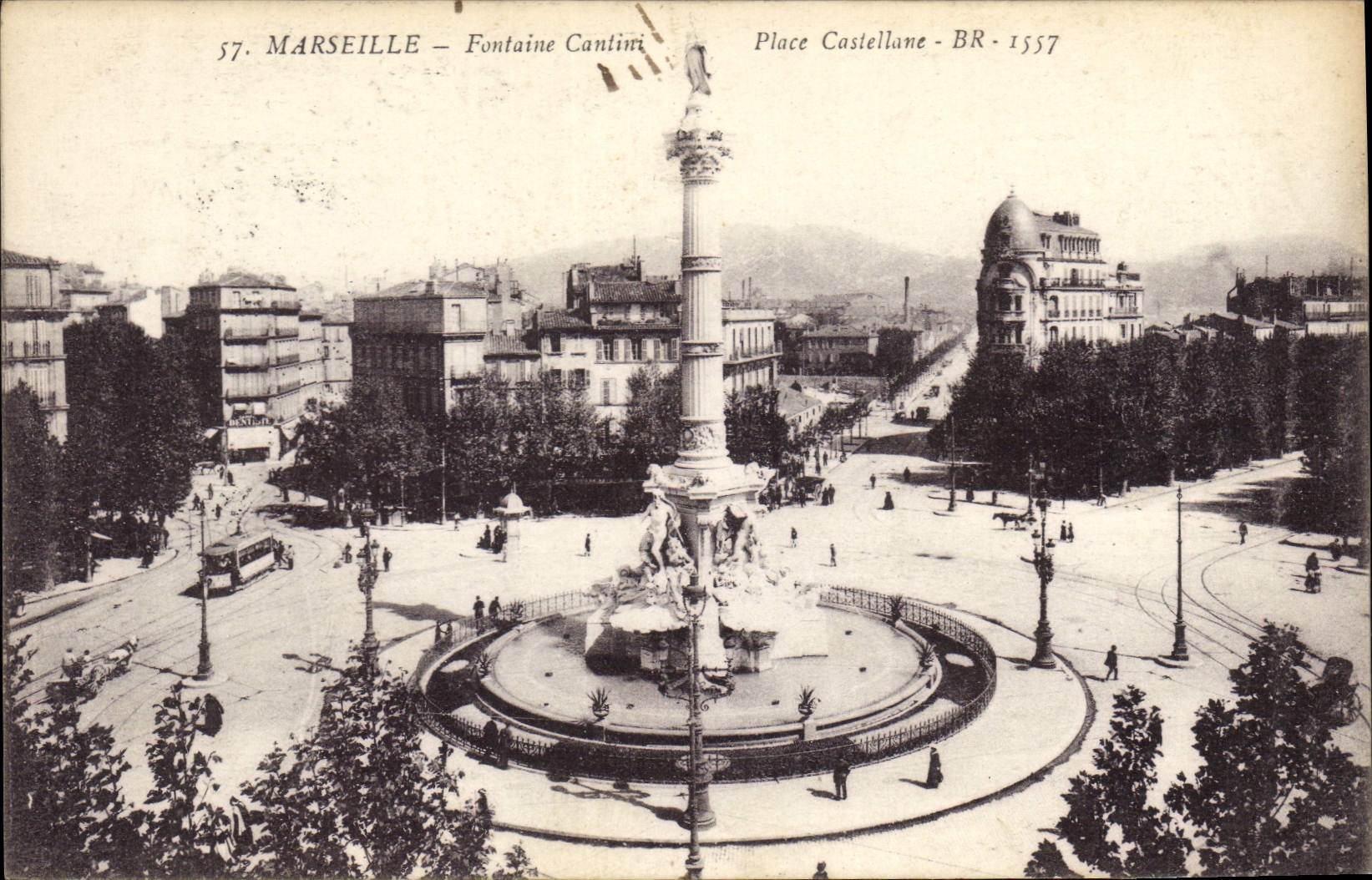 CPA Marseille Fontaine Cantini Place Castellane 