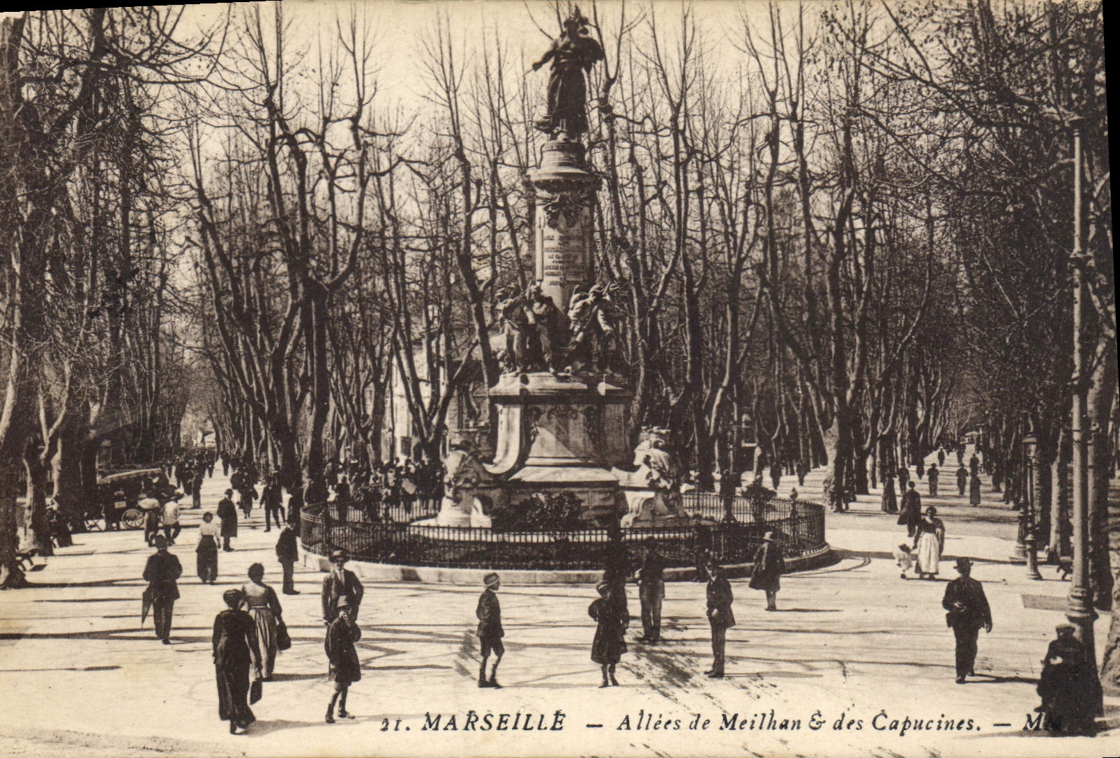 CPA Marseille Allees de Meilhan des Capucines 