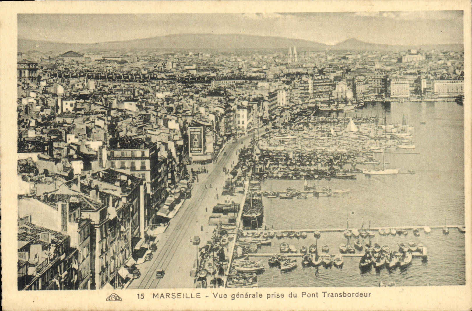 CPA Marseille Vue generale prise du Pont Transbordeur 