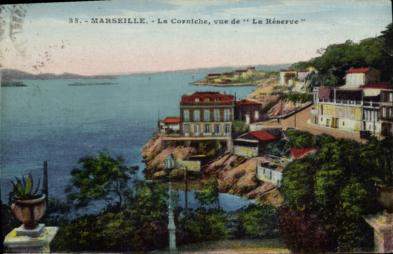 CPA Marseille La Corniche vue de La Reserve 