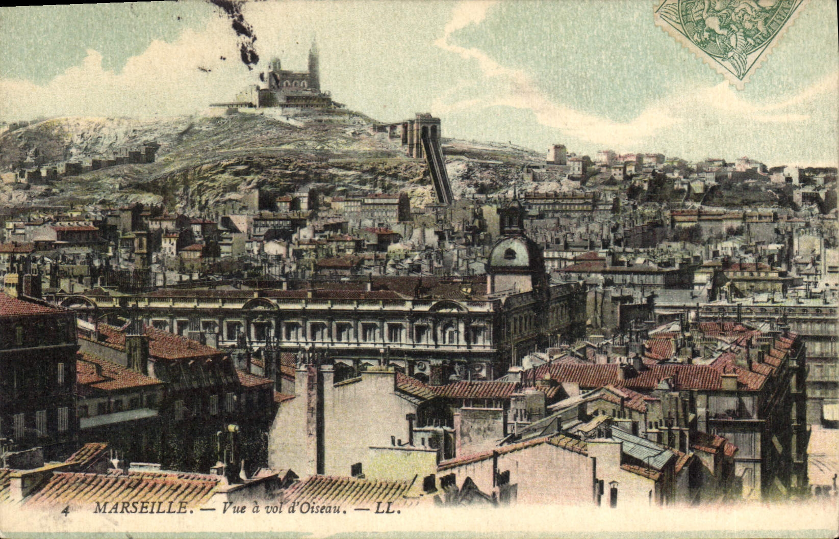 CPA Marseille Vue a vol d'Oiseau 