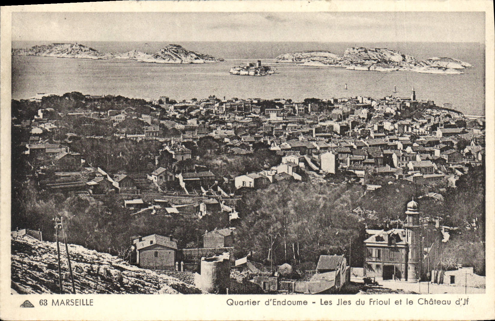CPA Marseille Quartier d'Endoume Les Iles du Frioul et le Chateau d'If 