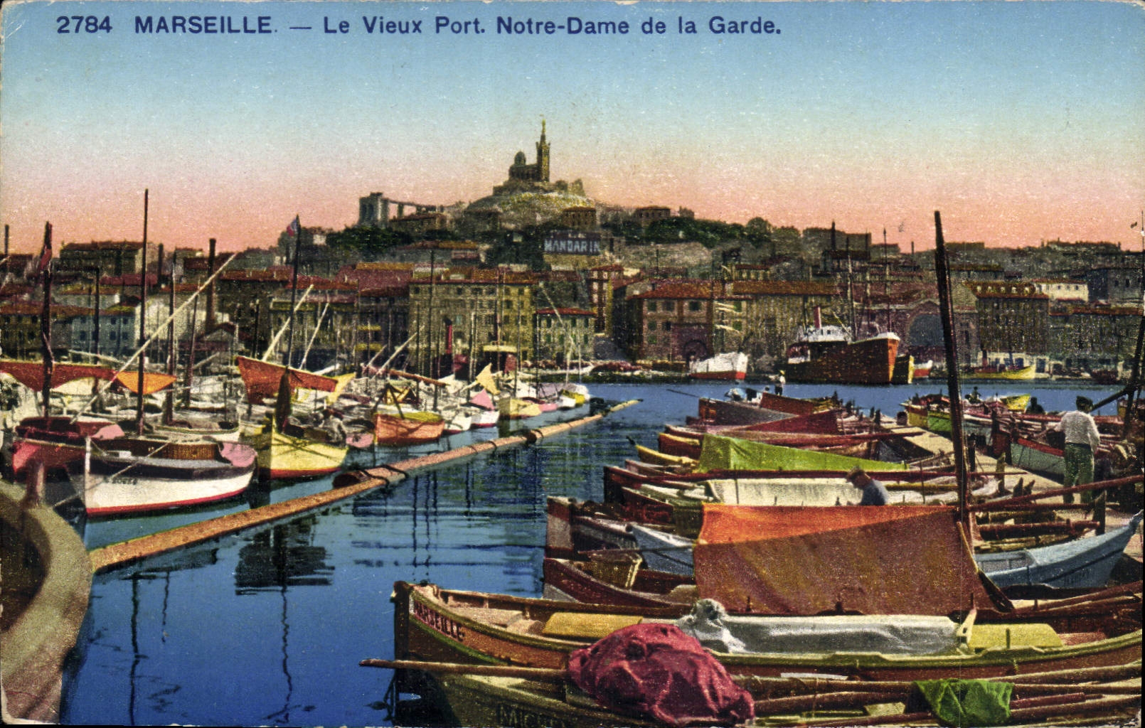 CPA Marseille Le Vieux Port Notre Dame de la Garde
