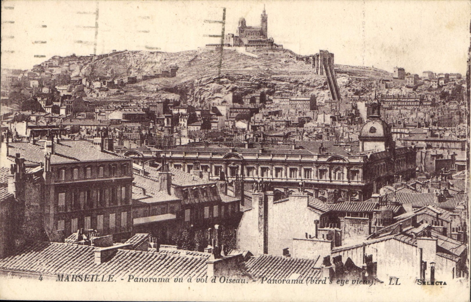 CPA Marseille Panorama vu a vol d'Oiseau Panorama 