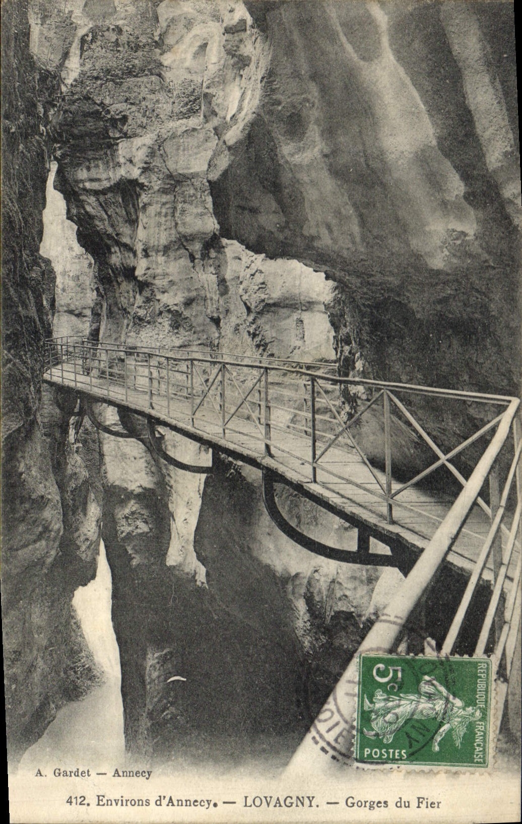 CPA Environs d'Annecy Lovagny Gorges du Fier