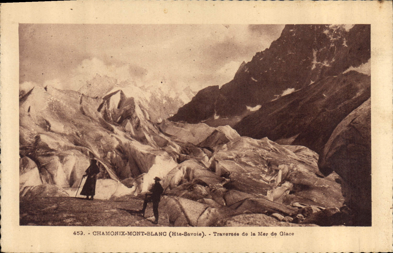 CPA Chamonix Mont Blanc Hte Savoie Traverses de la Mer de Glace 