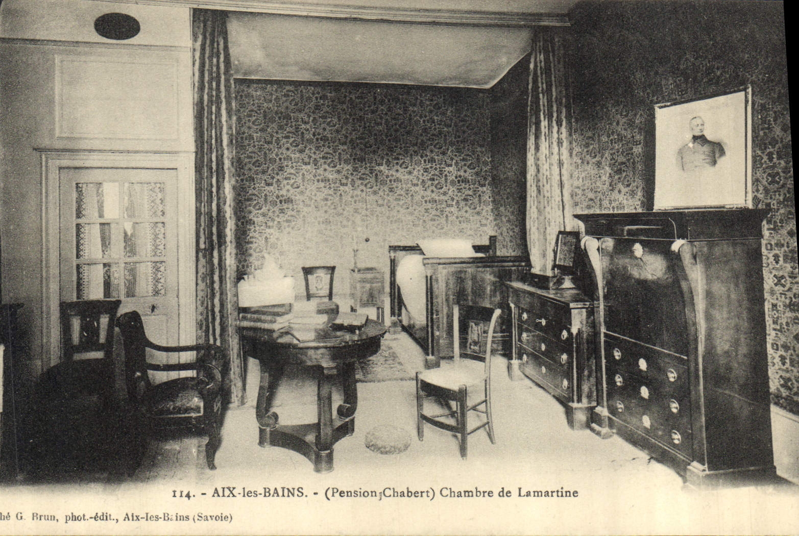 CPA Aix les Bains Pension Chabert Chambre de Lamartine
