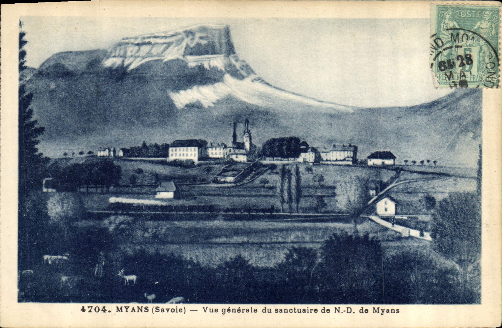 CPA Myans Savoie Vue generale du Sanctuaire de Notre Dame de Myans