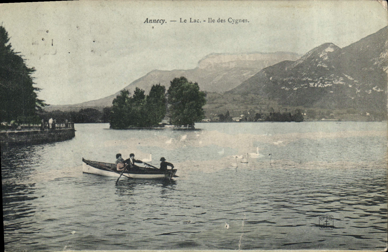 CPA Annecy Le Lac Ile des Cygnes 