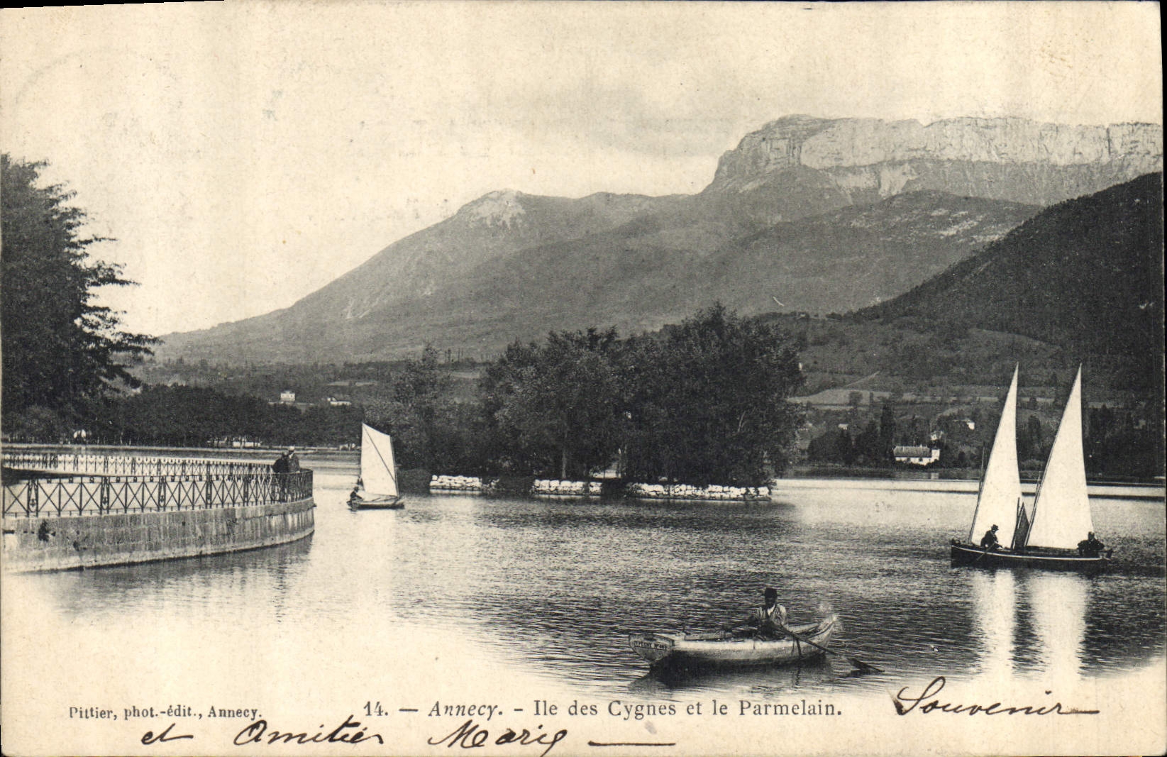 CPA Annecy Ile des Cygnes et le Parmelain