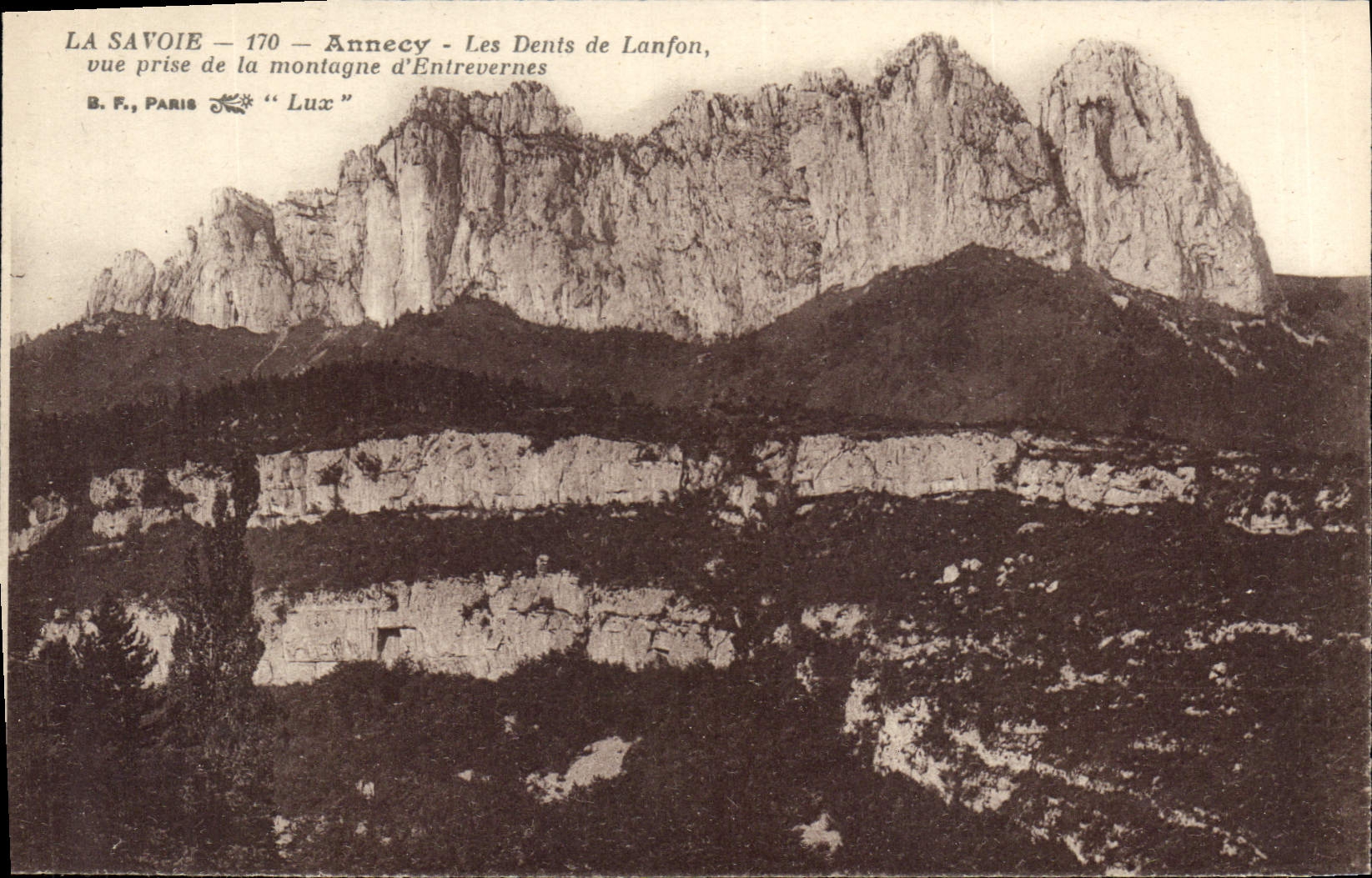 CPA La Savoie Annecy Les Denis de Lanfon vue prise de la Montagne d'Entrevernes