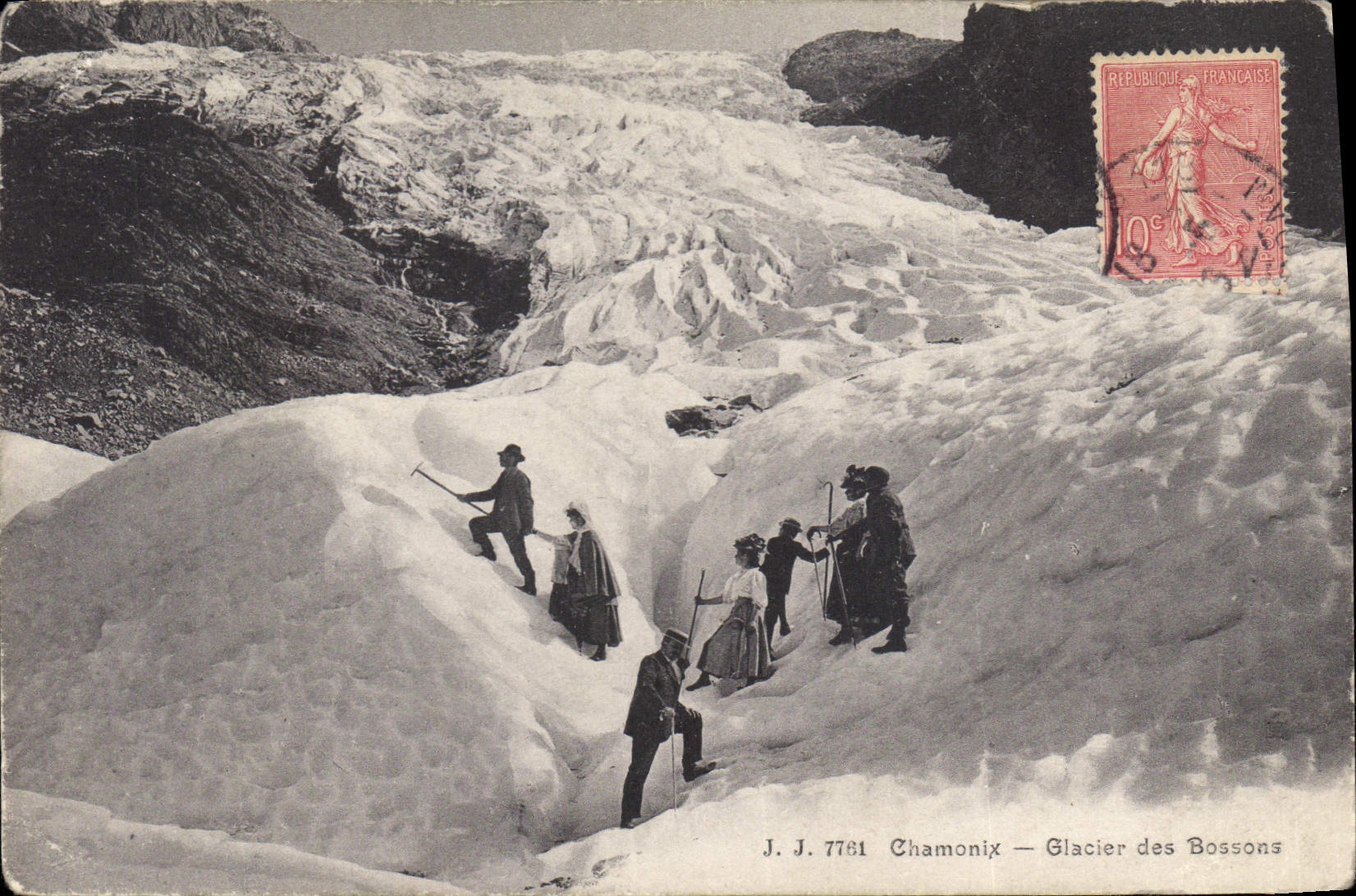 CPA Chamonix Glacier des Bossons Alpinisme