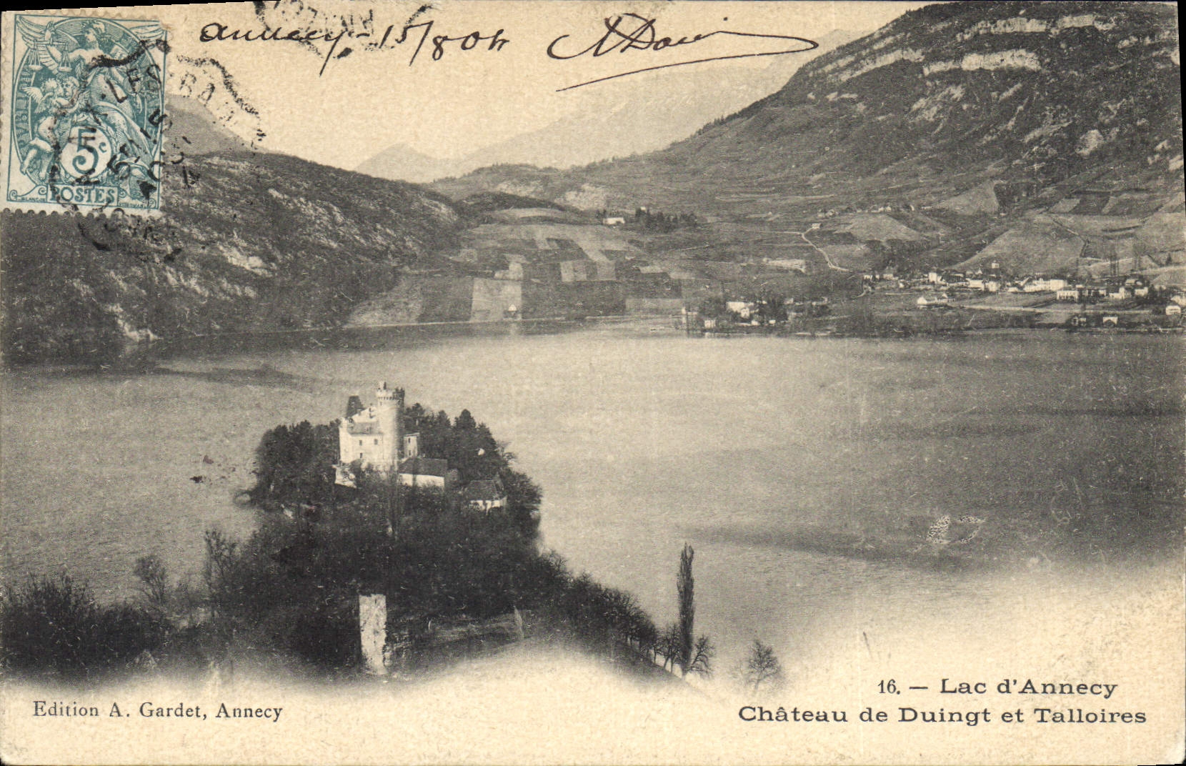 CPA Lac d'Annecy Chateau de Duingt et Talloires