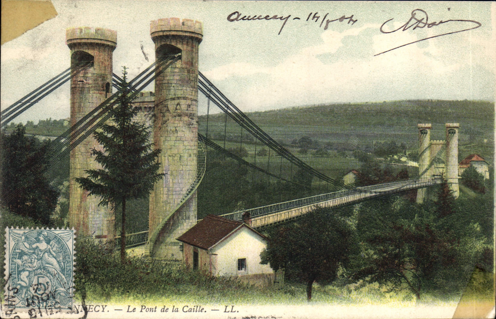 CPA Annecy Le Pont de la Caille 