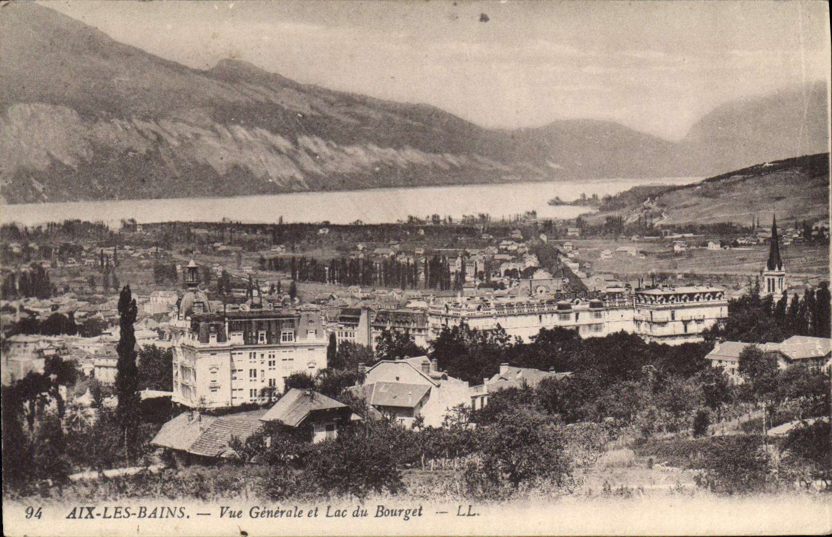 CPA Aix les Bains Vue generale et Lac du Bourget