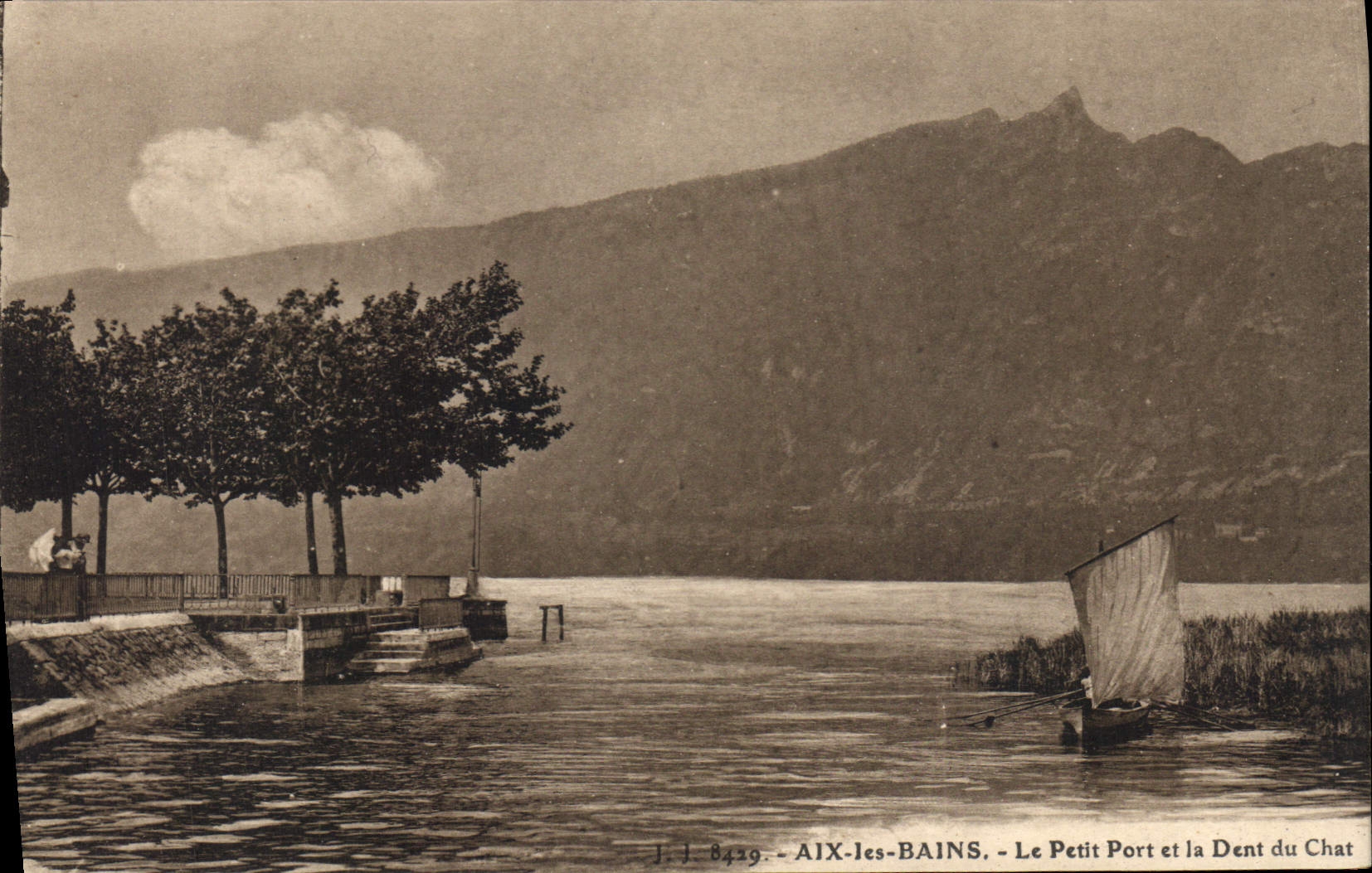 CPA Aix les Bains Le Petit Port et la Dent du Chat
