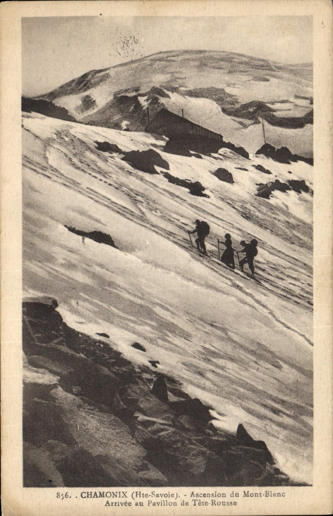 CPA Chamonix Haute Savoie Ascension du Mont Blanc Arrivee au Pavillon de Tete Rousse Alpinisme