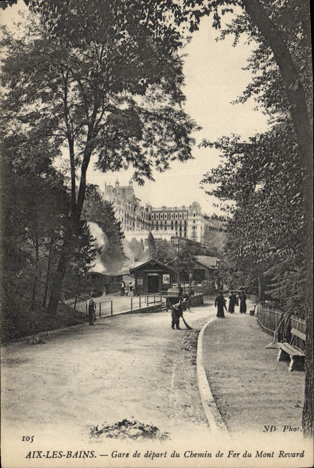 CPA Aix les Bains Gare de depart du Chemin de Fer du Mont Revard