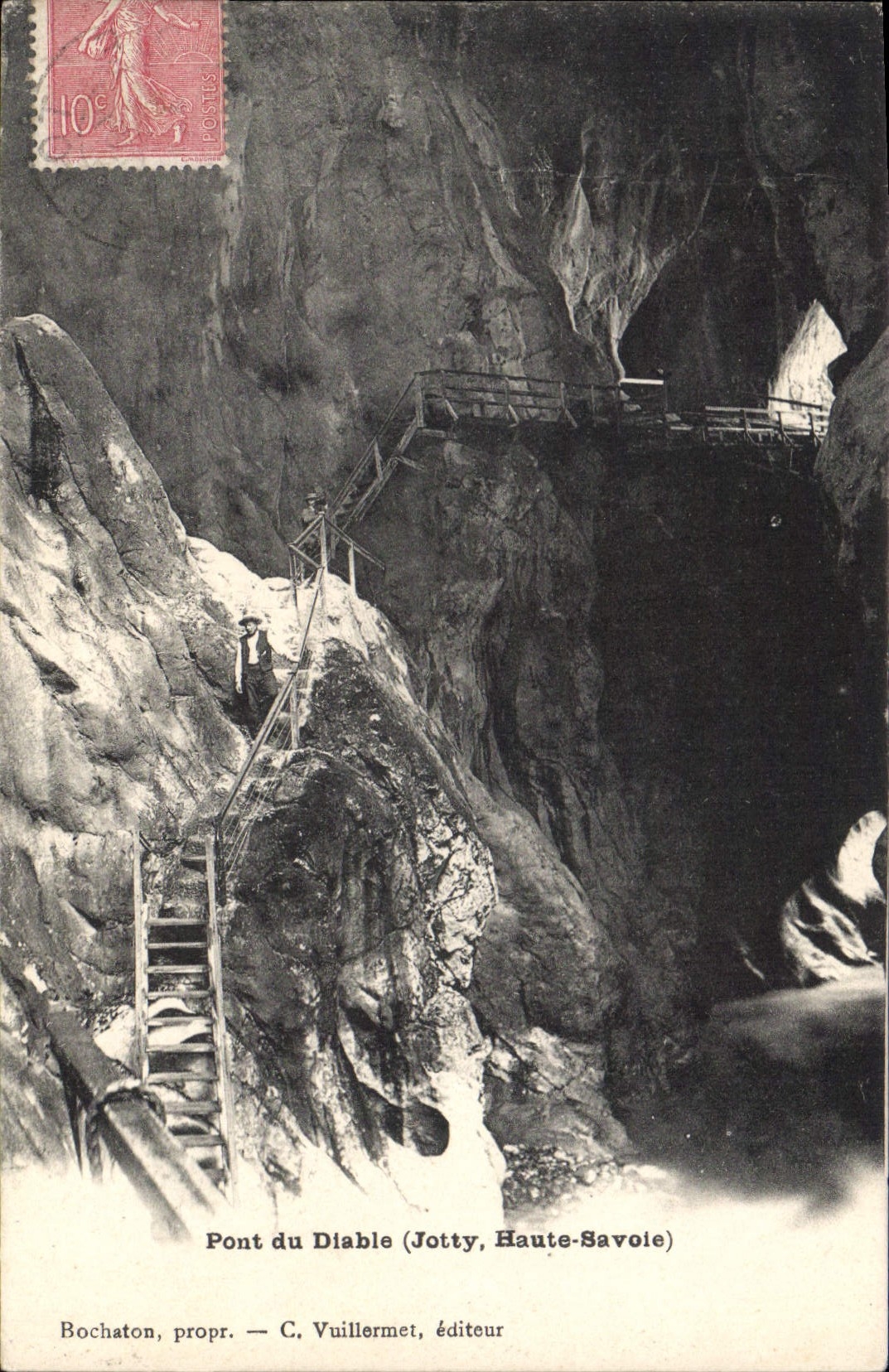 CPA Pont du Diable Jotty Haute Savoie 